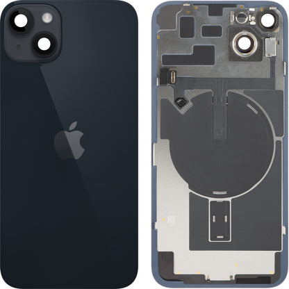 Capac Baterie Apple iPhone 14 Plus, Cu Carcasa Mijloc, Full Parts, Negru (Midnight), Swap