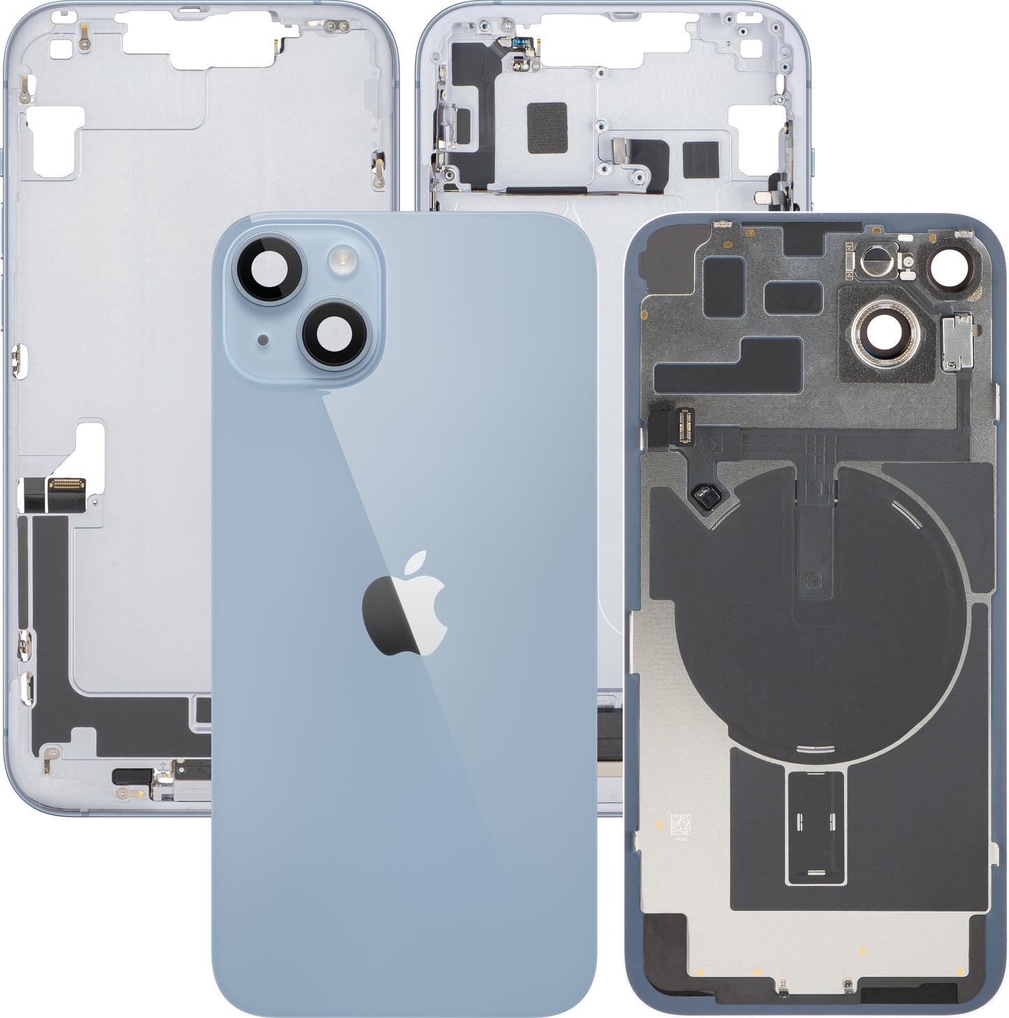 Capac Baterie Apple iPhone 14 Plus, Cu Carcasa Mijloc, Full Parts, Albastru, Swap