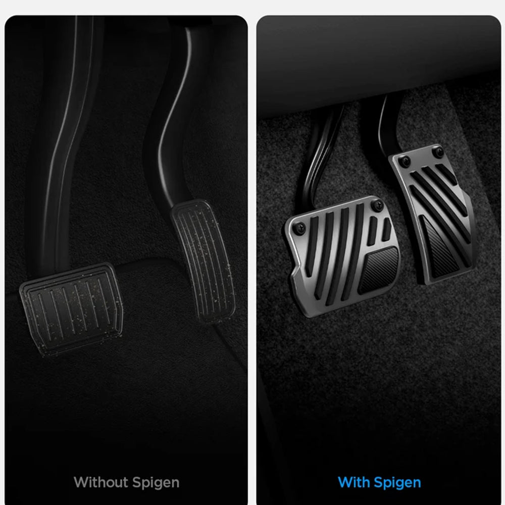 Capace Pedale Auto Spigen Line Design TO200P pentru Tesla Y / 3 ACP11627