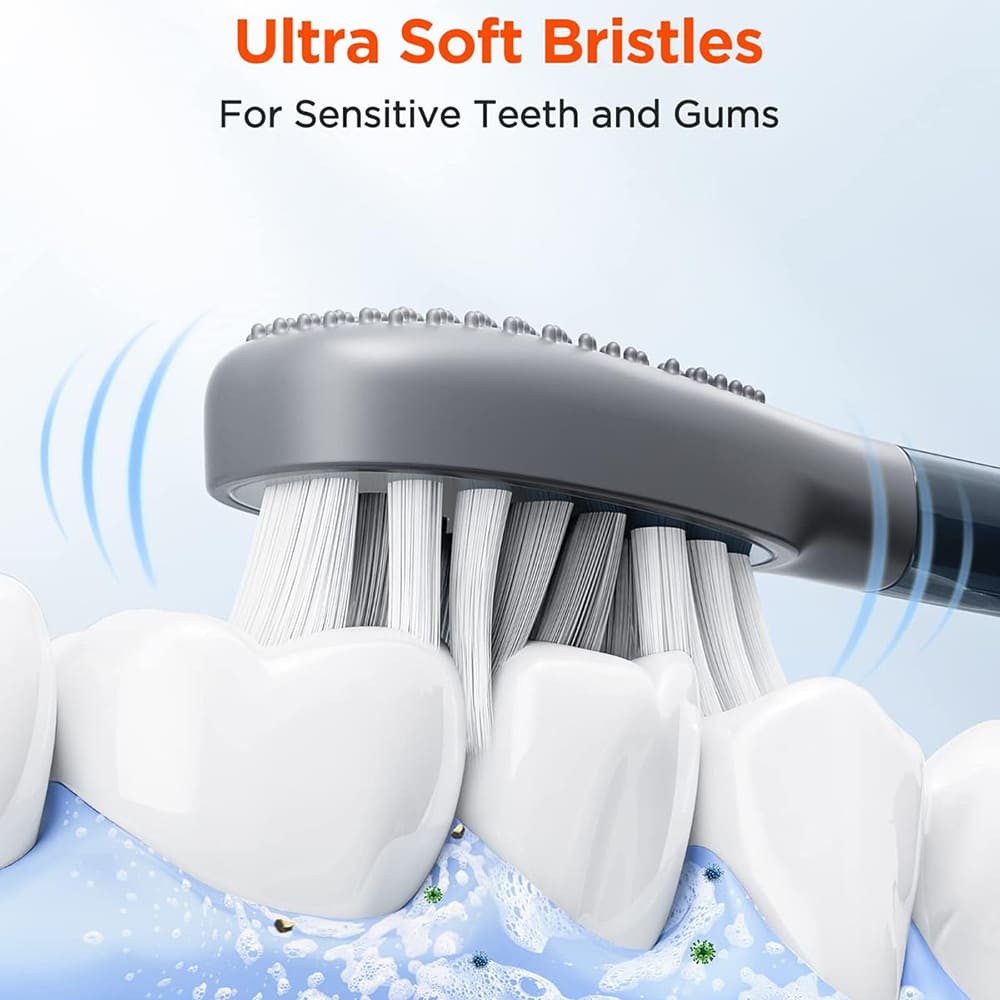 Capat Rezerva Gum Care pentru Periuta Electrica Bitvae S2 / S3, Set 4 bucati, Negru