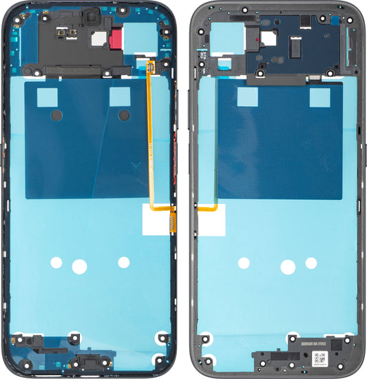 Carcasa Mijloc Honor 600 Smart, Negru (Velvet Black), Service Pack 9707ADNR
