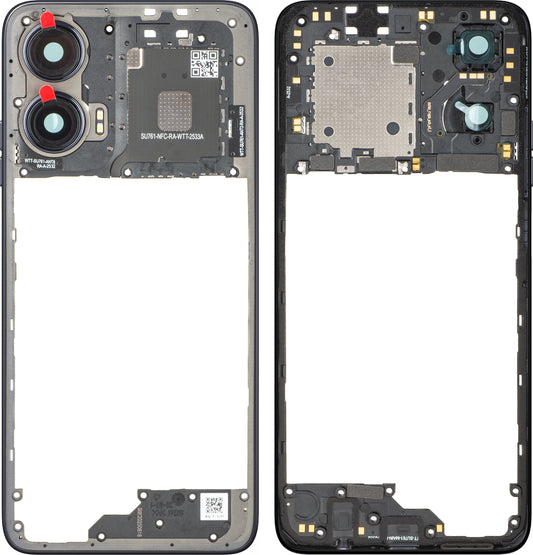Carcasa Mijloc Motorola Moto G35, Neagra (Midnight Black), Service Pack 5S58C28877