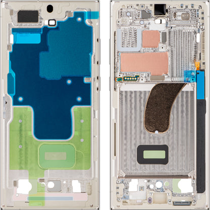 Carcasa Mijloc Samsung Galaxy S23 Ultra S918, Crem, Service Pack GH96-15833B