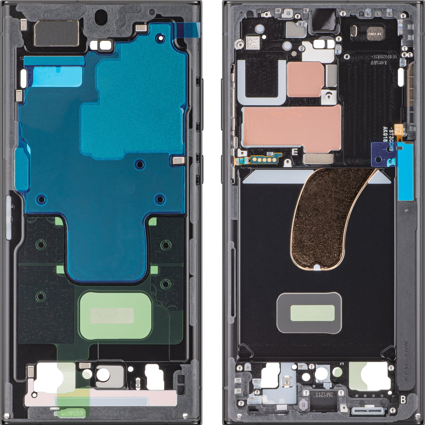 Etui Mijloc Samsung Galaxy S23 Ultra S918, czarny (grafitowy), Service Pack GH96-15833E 