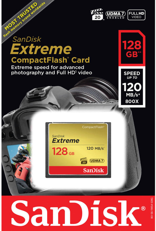 Card Memorie CompactFlash SanDisk Extreme, 128Gb, UDMA 7 SDCFXSB-128G-G46