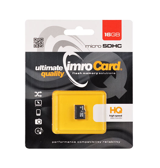 Card Memorie microSDHC Imro, 16Gb, Clasa 10 / UHS-1 U1