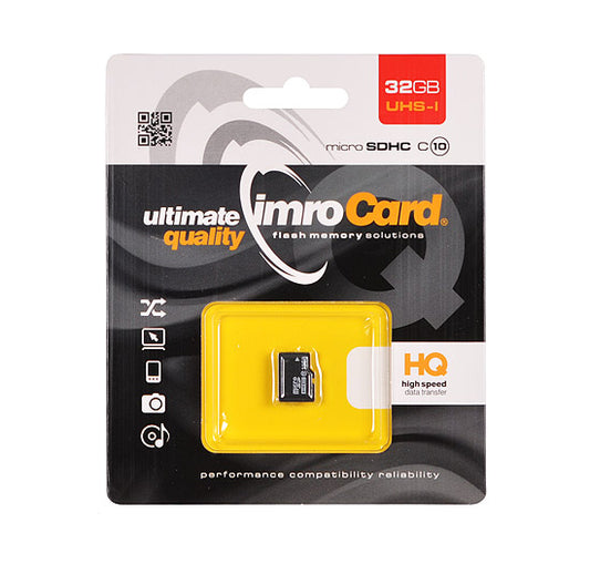 Card Memorie microSDHC Imro, 32Gb, Clasa 10 / UHS-1 U1
