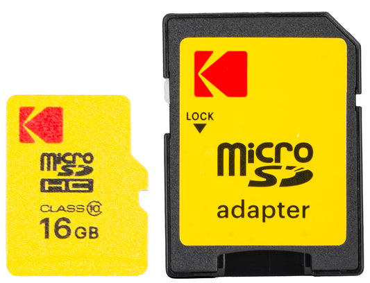 Card Memorie microSDHC Kodak Extra Performance, 16Gb, Clasa 10, Cu Adaptor EKMSDM16GHC10CJ