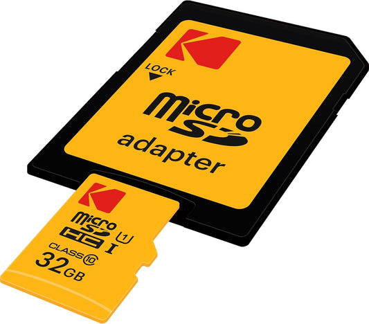 Card Memorie microSDHC Kodak Premium Performance, 32Gb, Clasa 10 / UHS-1 U1, Cu Adaptor EKMSDM32GHC10K