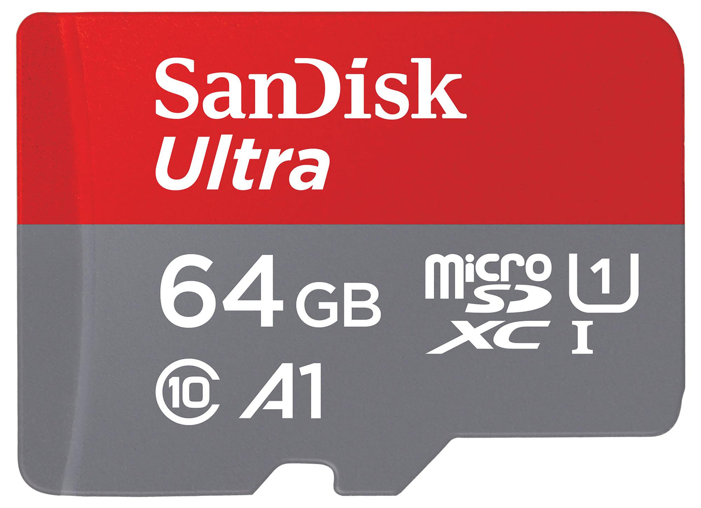 Card Memorie microSDXC SanDisk Ultra Android A1, 64Gb, Clasa 10 / UHS-1 U1, Cu Adaptor SDSQUAB-064G-GN6MA