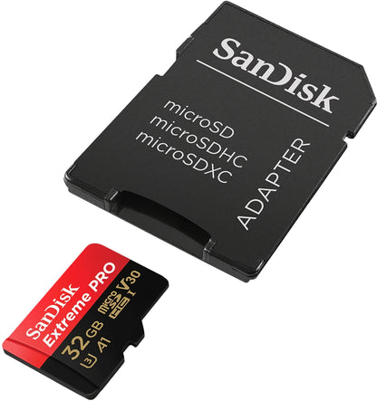 Card Memorie microSDHC SanDisk Extreme Pro, 32Gb, Clasa 10 / UHS-1 U3, Cu Adaptor SDSQXCG-032G-GN6MA