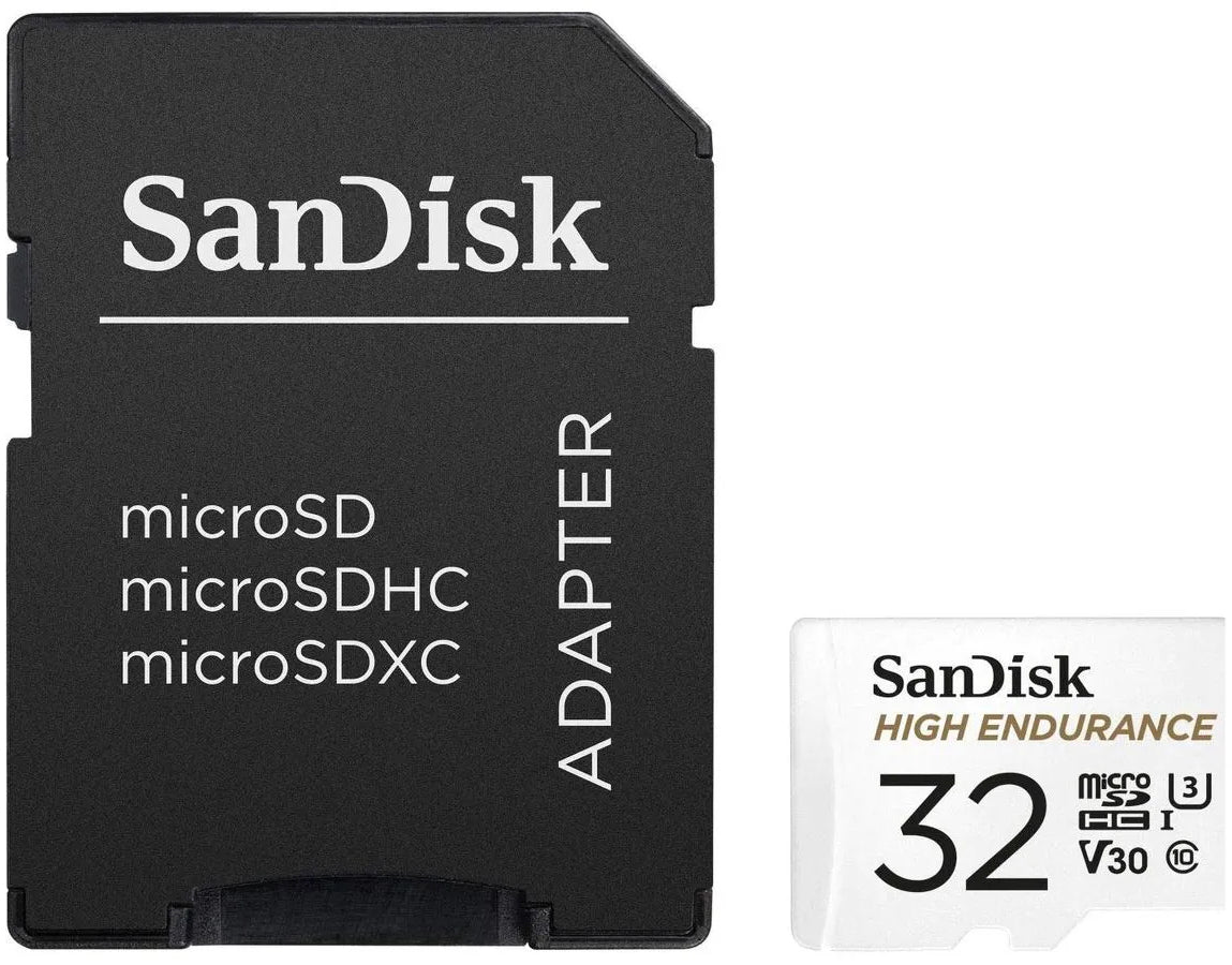 Card Memorie microSDHC SanDisk High Endurance, 32Gb, Clasa 10 / UHS-1 U3, Cu Adaptor SDSQQNR-032G-GN6IA