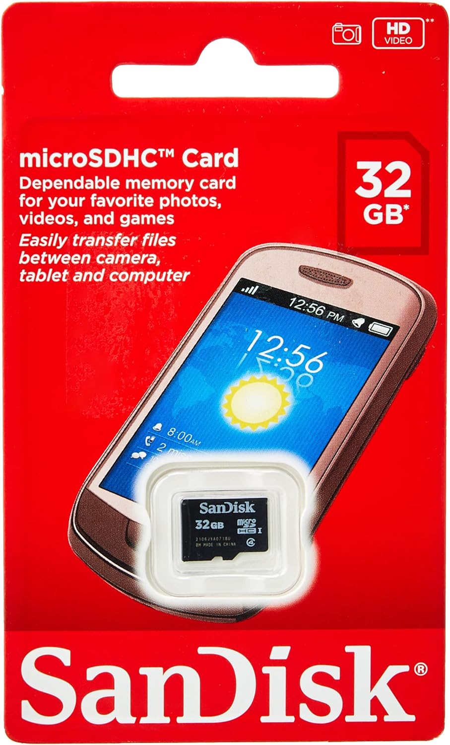 Karta pamięci SanDisk microSDHC, 32 GB, klasa 4 SDSDQM-032G-B35 