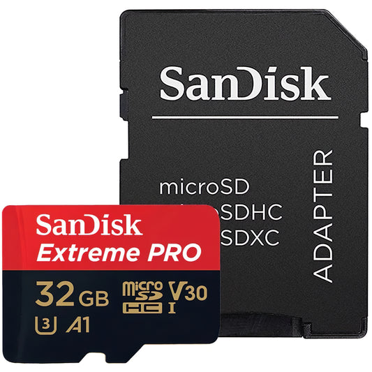 Card Memorie microSDHC SanDisk Extreme Pro, 32Gb, Clasa 10 / UHS-1 U3, Cu Adaptor SDSQXCG-032G-GN6MA