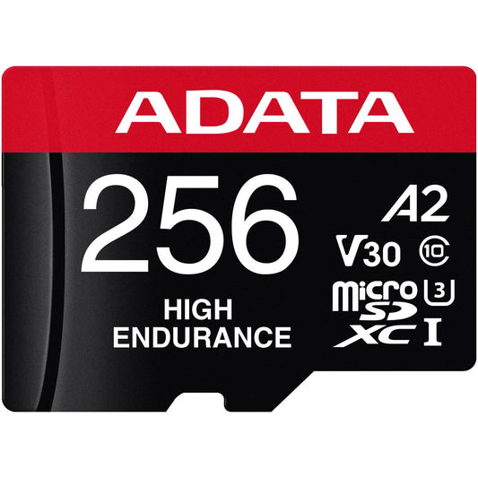 Card Memorie microSDXC Adata High Endurance, 256Gb, Clasa 10 / UHS-1 U3, Cu Adaptor AUSDX256GUI3V30SHA2-RA1