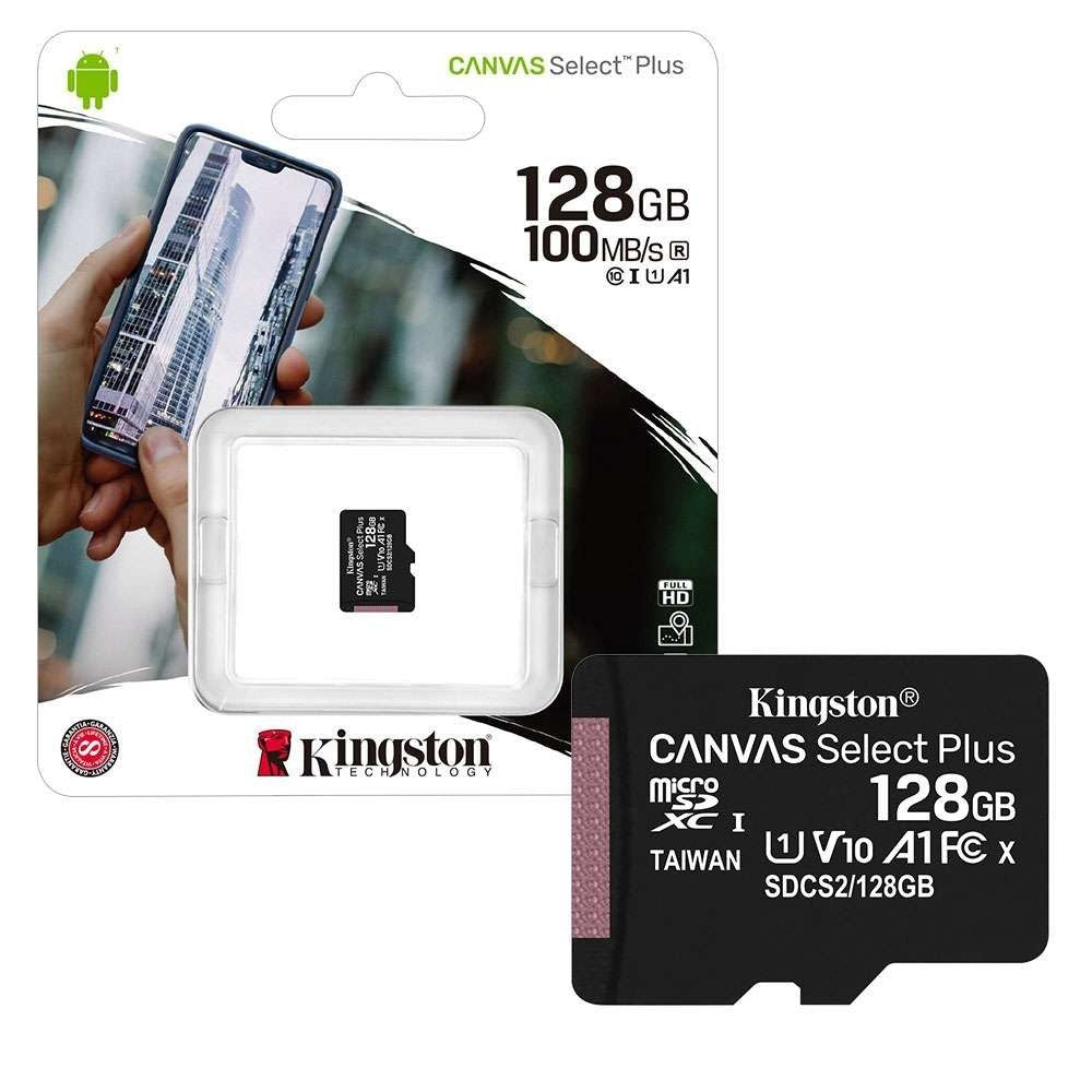 Card Memorie microSDXC Kingston Canvas Select Plus, 128Gb, Clasa 10 / UHS-1 U1 SDCS2/128GBSP