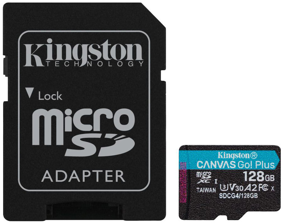 Card Memorie microSDXC Kingston Canvas Go Plus Android A2, 128Gb, Clasa 10 / UHS-1 U3, Cu Adaptor SDCG4/128GB