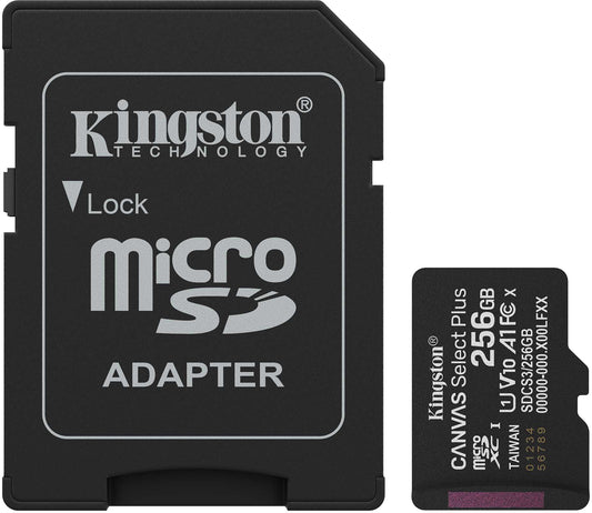 Card Memorie microSDXC Kingston Canvas Select Plus Android A1, 256Gb, Clasa 10 / UHS-1 U1, Cu Adaptor SDCS3/256GB