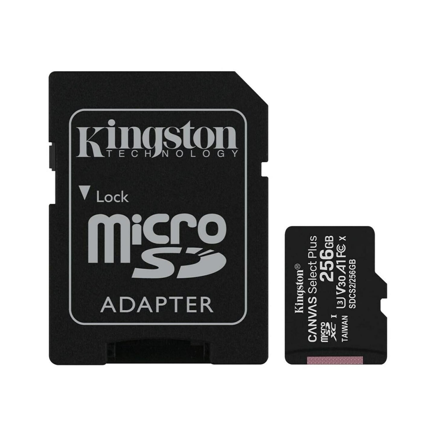 Karta pamięci microSDXC Kingston Canvas Select Plus Android A1, 256 GB, klasa 10 / UHS-1 U1, z adapterem SDCS2/256 GB