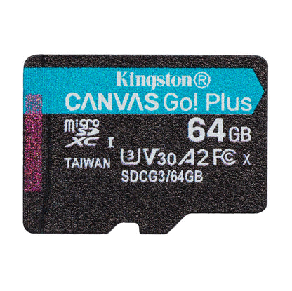 Karta pamięci microSDXC Kingston Canvas Go Plus, 64 GB, klasa 10 / UHS-1 U3 SDCG3/64GBSP 