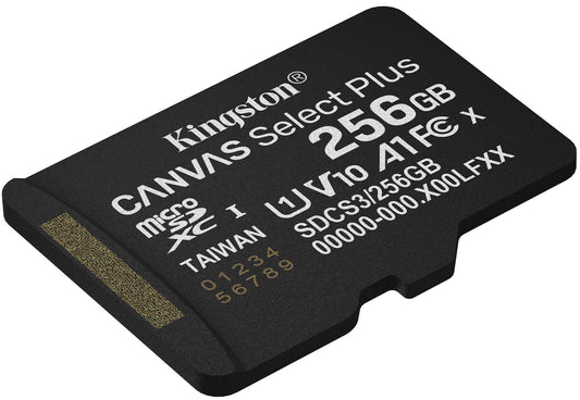 Card Memorie microSDXC Kingston Canvas Select Plus Android A1, 256Gb, Clasa 10 / UHS-1 U1 SDCS3/256GBSP