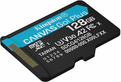 Card Memorie microSDXC Kingston Canvas Go Plus Android A2, 128Gb, Clasa 10 / UHS-1 U3 SDCG4/128GBSP