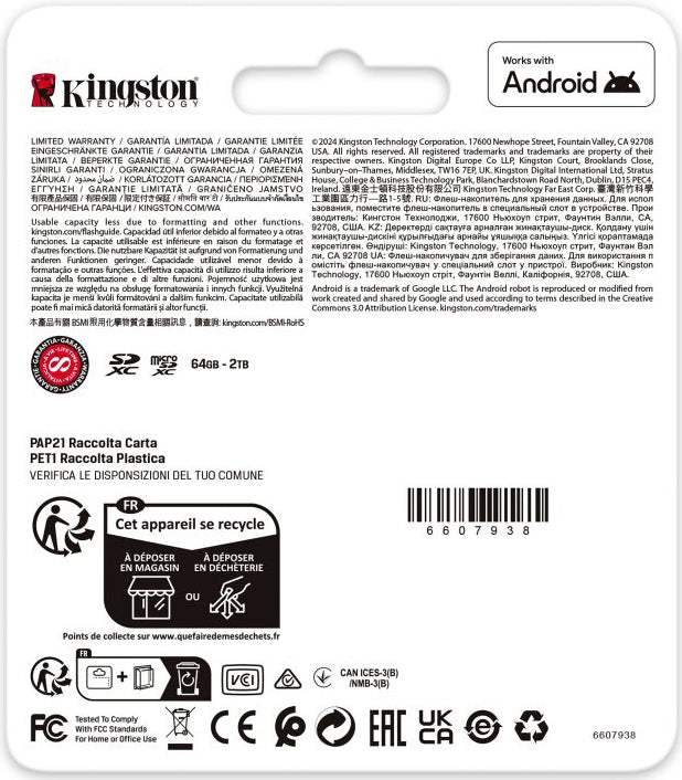 Card Memorie microSDXC Kingston Canvas Go Plus Android A2, 128Gb, Clasa 10 / UHS-1 U3, Cu Adaptor SDCG4/128GB