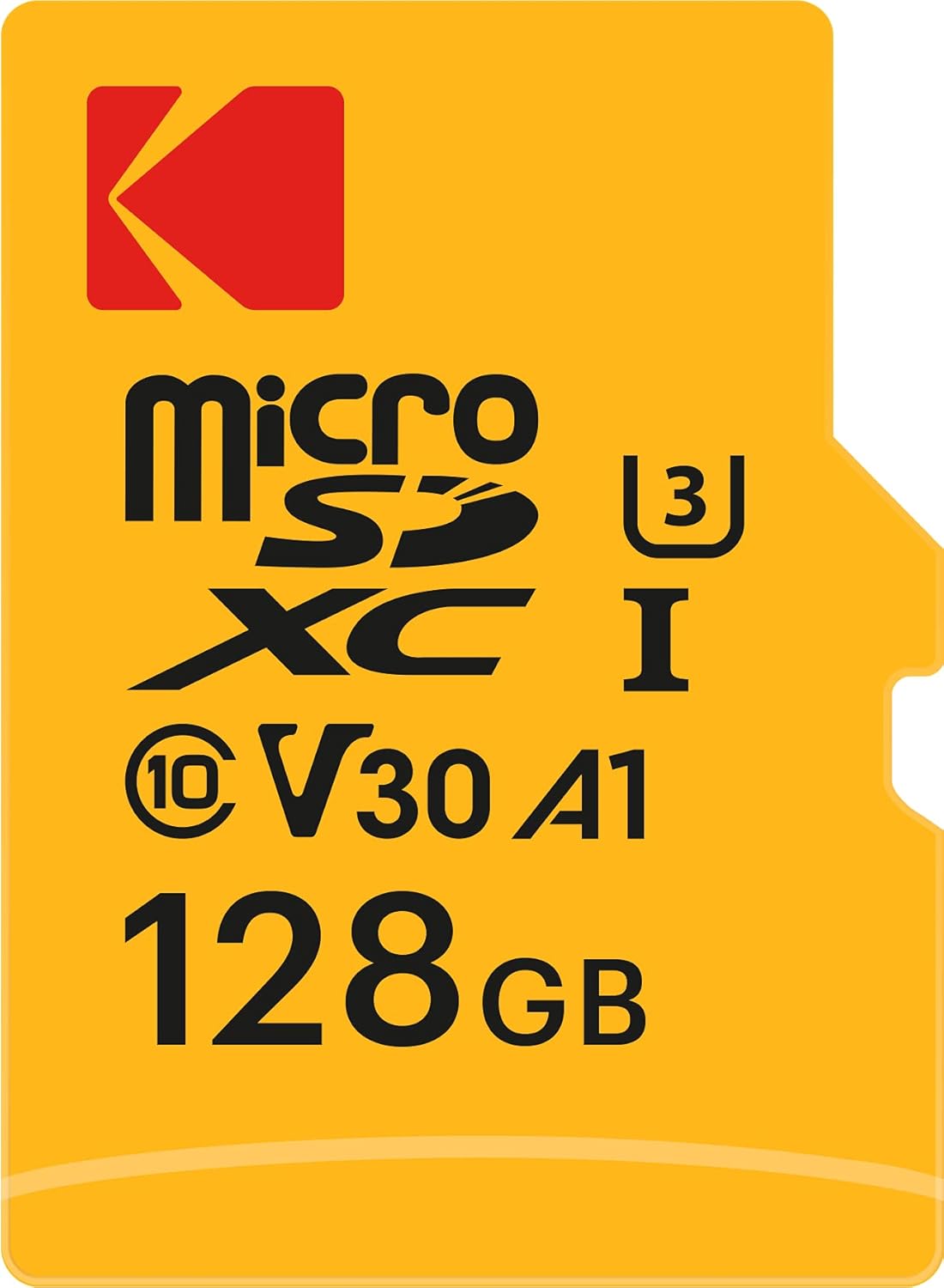 Card Memorie microSDXC Kodak Ultra Performance, 128Gb, Clasa 10 / UHS-1 U3, Cu Adaptor EKMSDM128GXC10HPRK