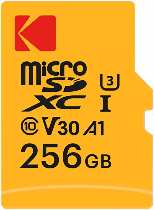 Card Memorie microSDXC Kodak, 256Gb, Clasa 10 / UHS-1 U3, Cu Adaptor EKMSDM256GXC10HPRK