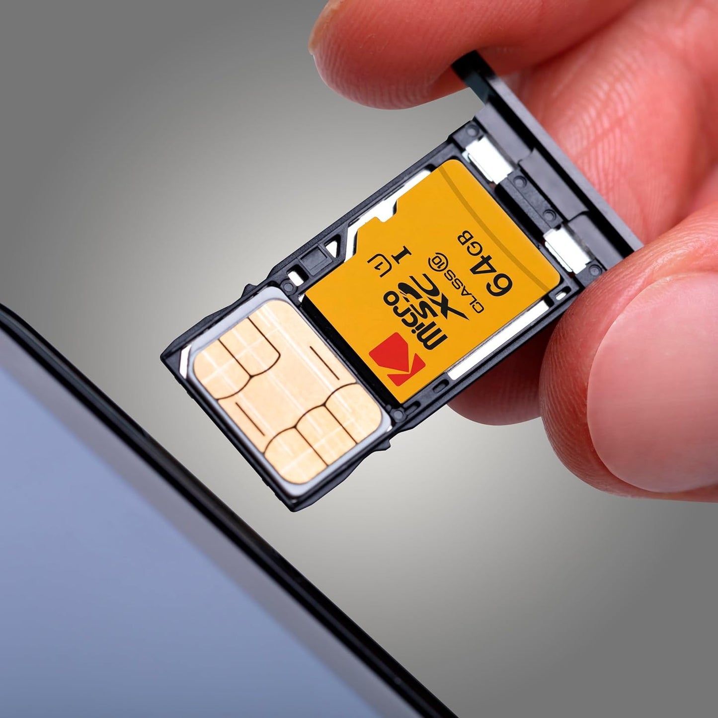 Card Memorie microSDXC Kodak, 64Gb, Clasa 10 / UHS-1 U1, Cu Adaptor EKMSDM64GXC10K