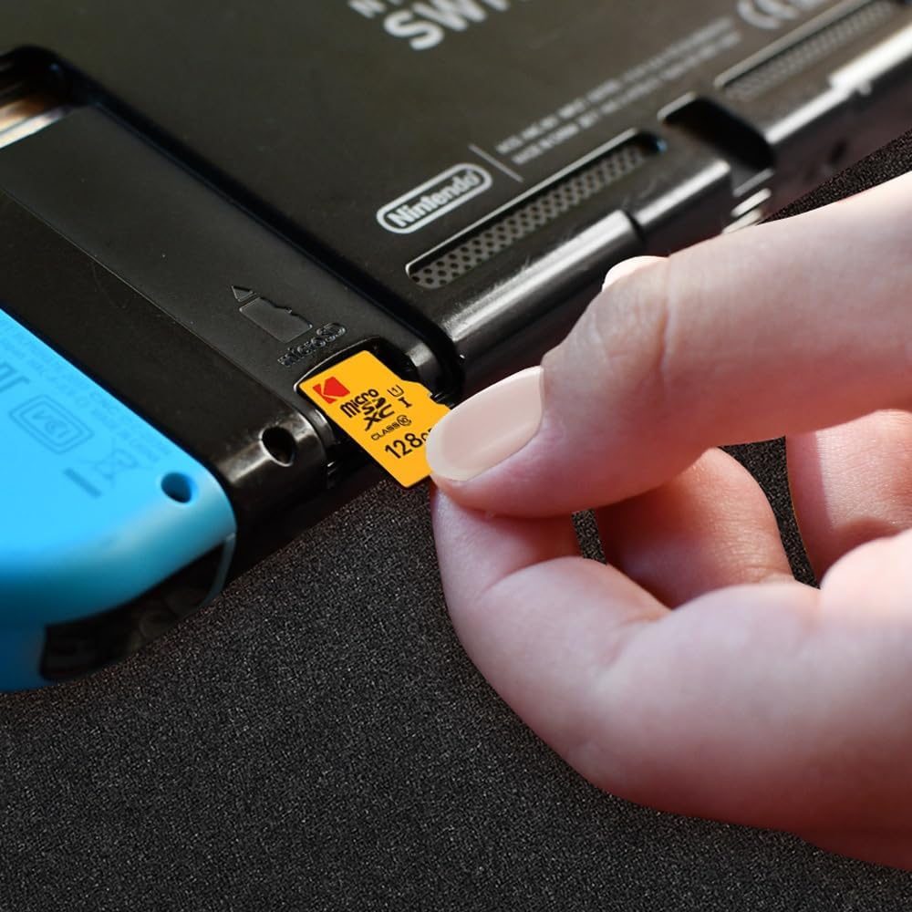 Card Memorie microSDXC Kodak Premium Performance, 128Gb, Clasa 10 / UHS-1 U1, Cu Adaptor EKMSDM128GXC10K