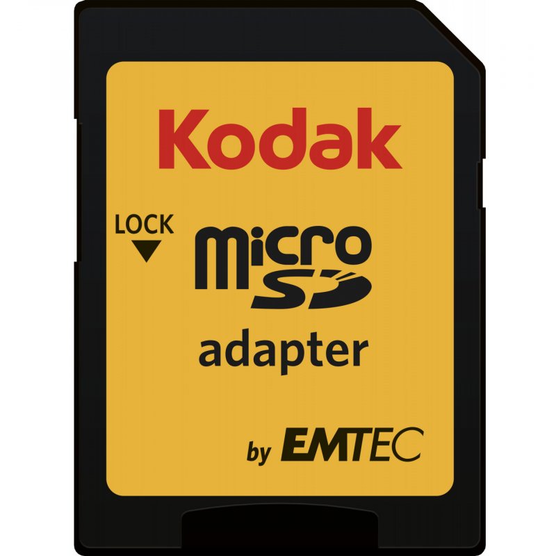 Card Memorie microSDXC Kodak, 64Gb, Clasa 10 / UHS-1 U1, Cu Adaptor EKMSDM64GXC10K