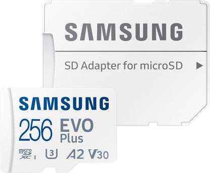 Card Memorie microSDXC Samsung Evo Plus, 256Gb, Clasa 10 / UHS-1 U3, Cu Adaptor MB-MC256SA/EU