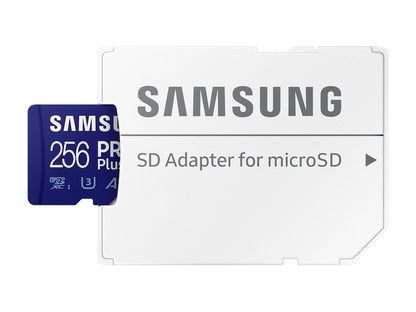 Card Memorie microSDXC Samsung PRO Plus, 256Gb, Clasa 10 / UHS-1 U3, Cu Adaptor MB-MD256KA