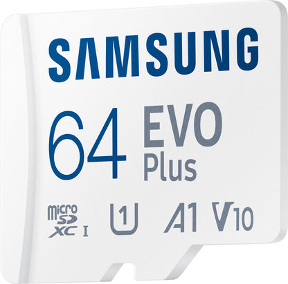 Card Memorie microSDXC Samsung Evo Plus, 64Gb, Clasa 10 / UHS-1 U1, Cu Adaptor MB-MC64KA/EU