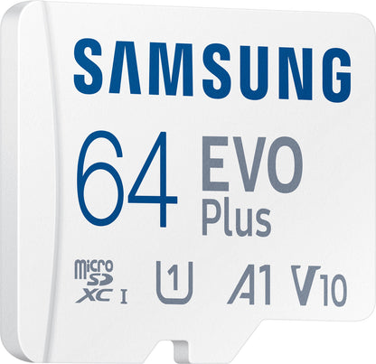 Card Memorie microSDXC Samsung Evo Plus, 64Gb, Clasa 10 / UHS-1 U1, Cu Adaptor MB-MC64KA/EU