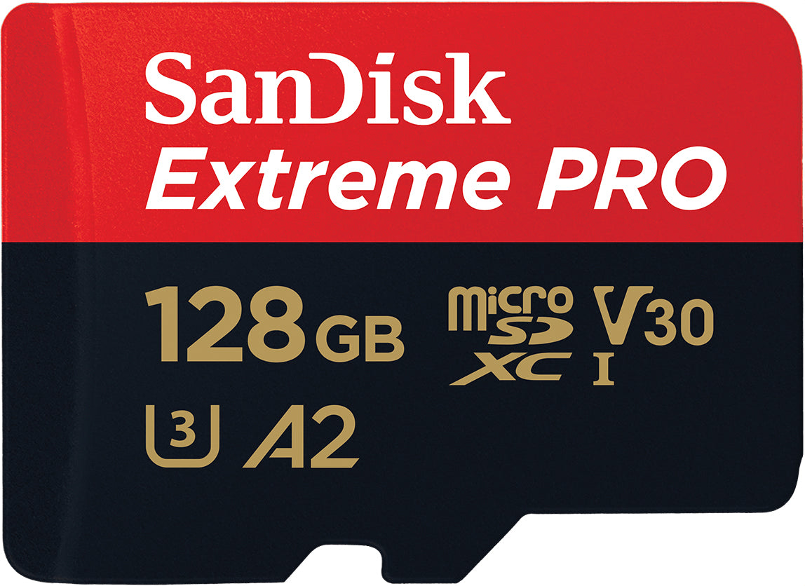 Card Memorie microSDXC SanDisk Extreme Pro, 128Gb, Clasa 10 / UHS-1 U3, Cu Adaptor SDSQXCD-128G-GN6MA