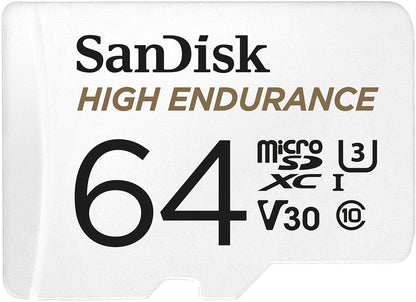 Card Memorie microSDXC SanDisk High Endurance, 64Gb, Clasa 10 / UHS-1 U3, Cu Adaptor SDSQQNR-064G-GN6IA
