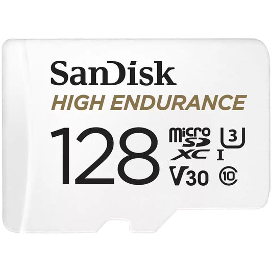 Card Memorie microSDXC SanDisk High Endurance, 128Gb, Clasa 10 / UHS-1 U3, Cu Adaptor SDSQQNR-128G-GN6IA