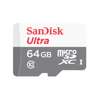 Card Memorie microSDXC SanDisk Ultra, 64Gb, Clasa 10, Cu Adaptor SDSQUNR-064G-GN6TA