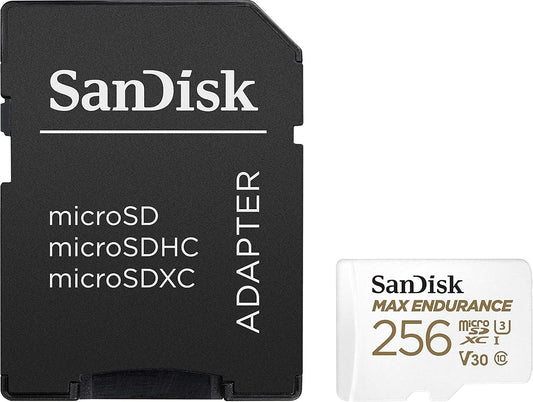 Card Memorie microSDXC SanDisk MAX Endurance, 256Gb, Clasa 10 / UHS-1 U3, Cu Adaptor SDSQQVR-256G-GN6IA