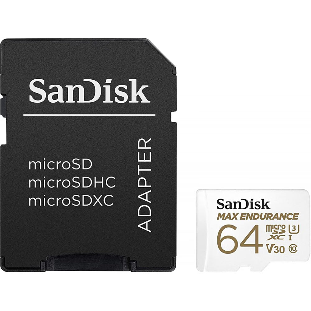 Card Memorie microSDXC SanDisk MAX Endurance, 64Gb, Clasa 10 / UHS-1 U3, Cu Adaptor SDSQQVR-064G-GN6IA