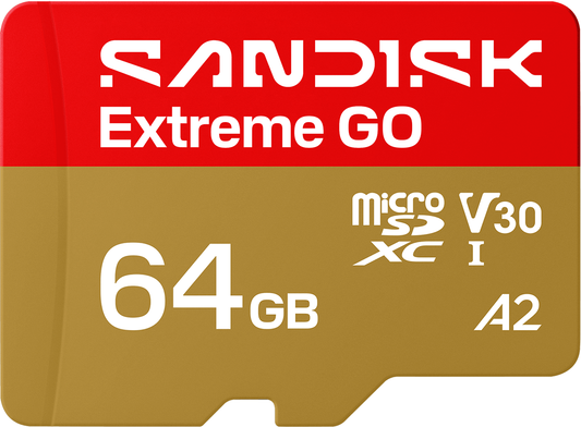 Card Memorie microSDXC SanDisk Extreme GO Android A2, 64Gb, Clasa 10 / UHS-1 U1 SDSQXGN-064G-GN6MN