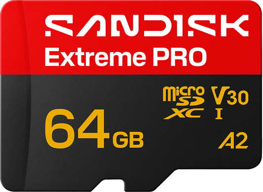 Card Memorie microSDXC SanDisk Extreme Pro A2, 64Gb, Clasa 10 / UHS-1 U3, Cu Adaptor SDSQXCU-064G-GS6MA