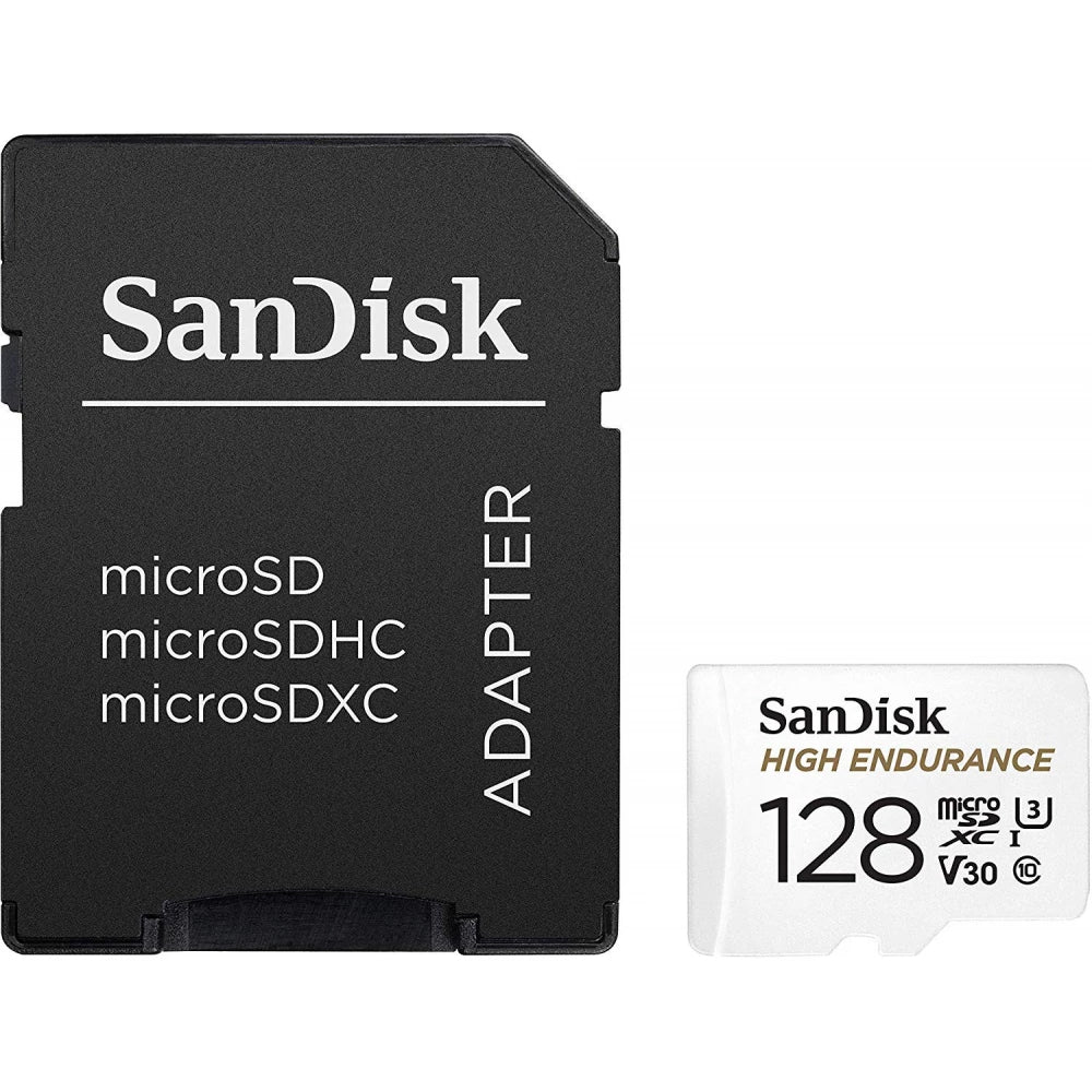 Card Memorie microSDXC SanDisk High Endurance, 128Gb, Clasa 10 / UHS-1 U3, Cu Adaptor SDSQQNR-128G-GN6IA