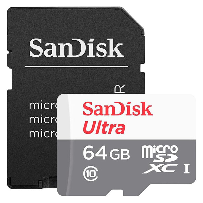 Card Memorie microSDXC SanDisk Ultra, 64Gb, Clasa 10, Cu Adaptor SDSQUNR-064G-GN6TA