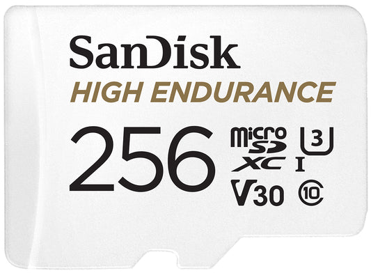 Card Memorie microSDXC SanDisk High Endurance, 256Gb, Clasa 10 / UHS-1 U3, Cu Adaptor SDSQQNR-256G-GN6IA