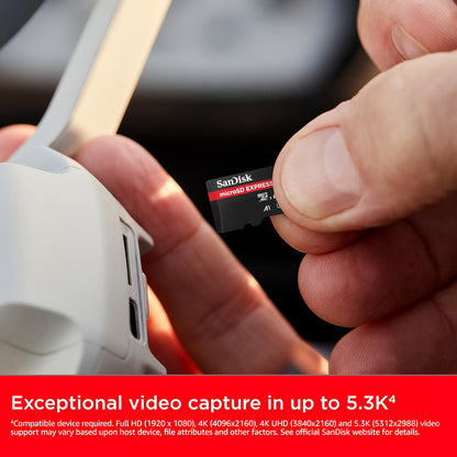 Card Memorie microSDXC SanDisk Express, 512Gb, Clasa 10 / UHS-1 U3 SDSQXFN-512G-GN4NN