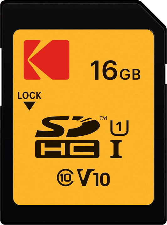Card Memorie SDHC Kodak Premium Performance, 16Gb, Clasa 10 / UHS-1 U1 EKMSD16GHC10K