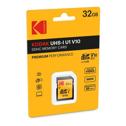 Card Memorie SDHC Kodak Premium Performance, 32Gb, Clasa 10 / UHS-1 U1 EKMSD32GHC10K